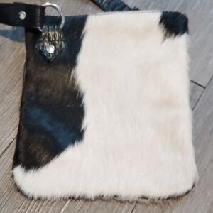 Black and White Fur Crossbody Bag